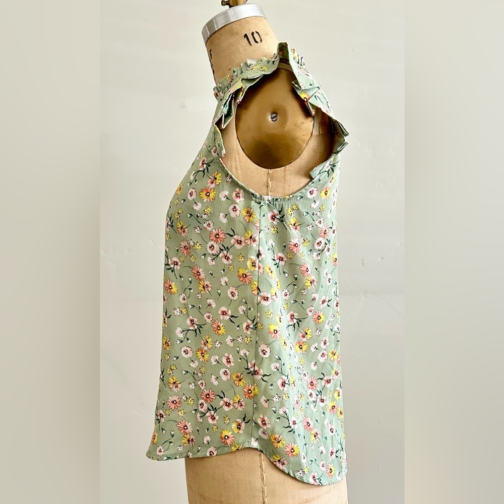 Monteau Mint Floral Blouse - Picture 5 of 12